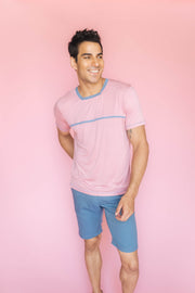 Esencial T-shirt rosa y azul