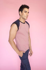 Tank top azul y rosa by Galo Bertin